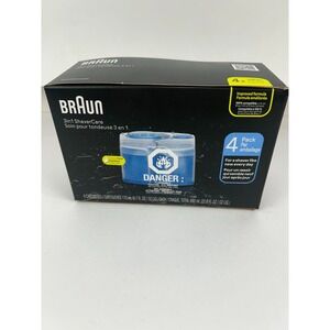Braun 3 in 1 Shaver Care 4 Pack Cartridges New Sealed in Box